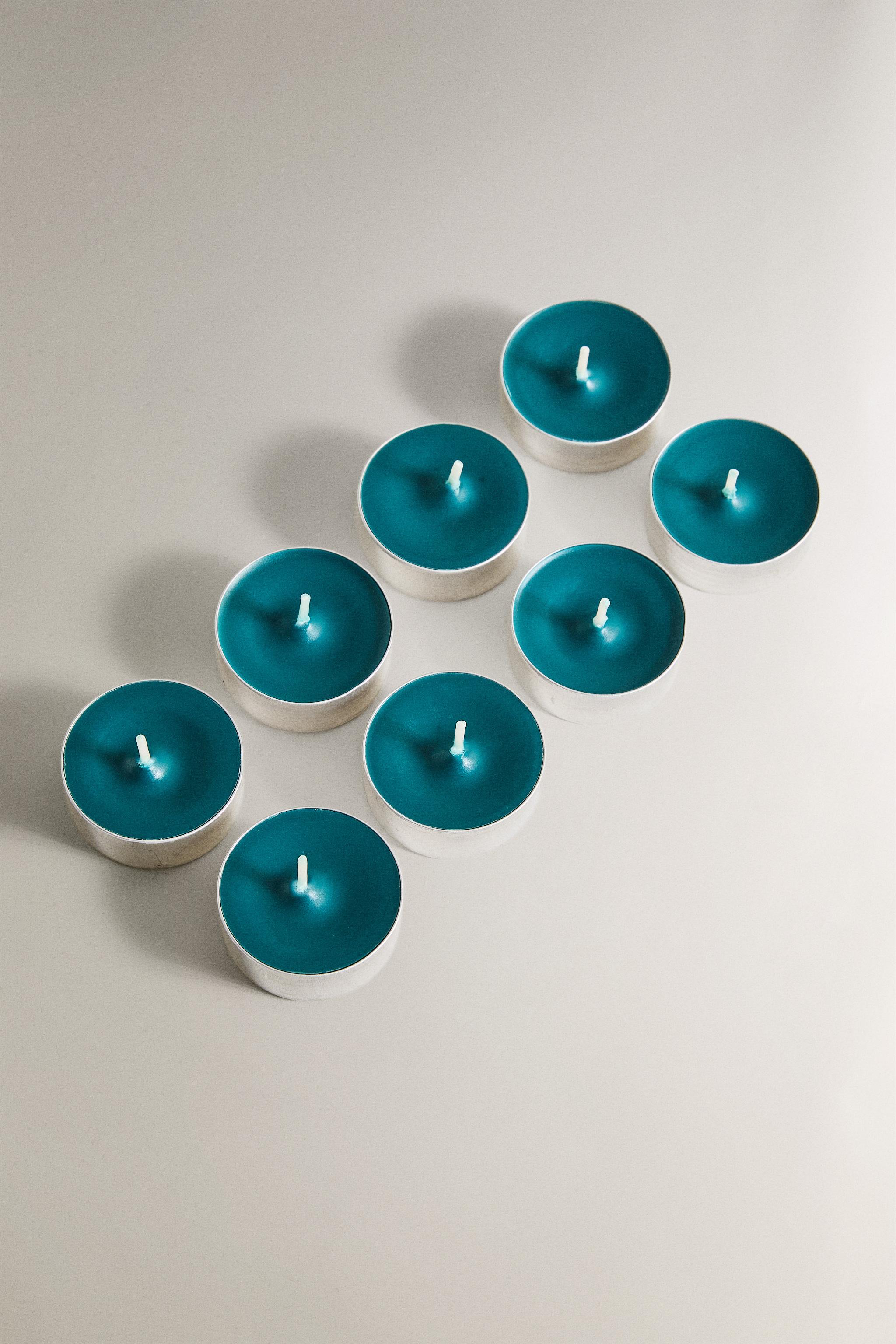 SET OF WINTER CYPRESS SCENTED TEALIGHT CANDLES (SET OF 8)